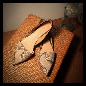 Madewell Snakeskin D'orsay Flats